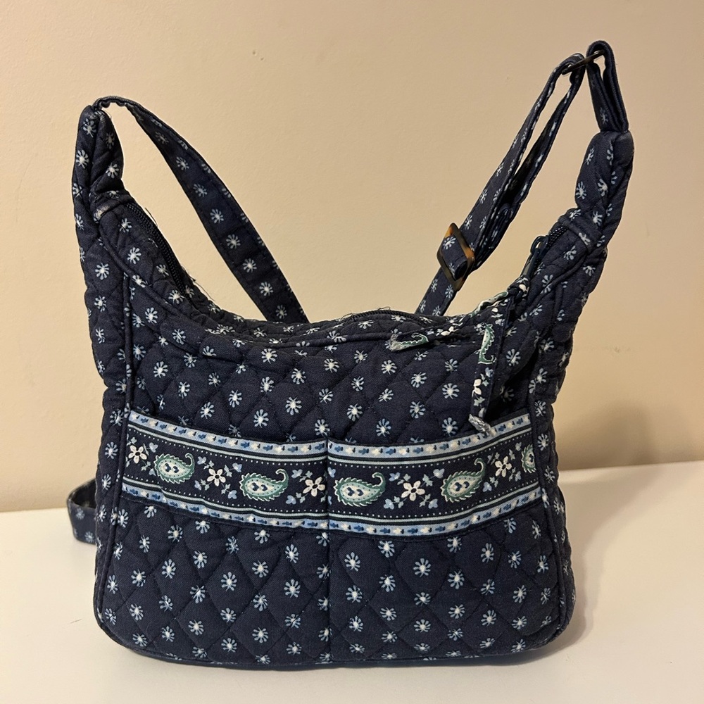 Vera Bradley Crossbody Bag – Seaport Navy – Retired Pattern – Good Condition